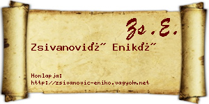 Zsivanović Enikő névjegykártya