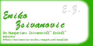 eniko zsivanovic business card